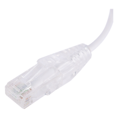 Cable de Parcheo Slim UTP Cat6 - 20 cm (7.87 Pulgadas) Blanco Diámetro Reducido (28 AWG) - Imagen 3