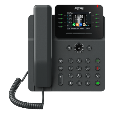 Teléfono IP Empresarial / 12 Líneas SIP / Pantalla Color 2.8" HD 320x240 / Audio HD G.722 y Opus / Conferencia 6 Vías / Bluetooth 5.4 / PoE 802.3af / Gigabit