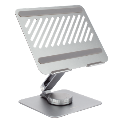 Soporte Giratorio de Aluminio para Laptop | Giratorio 360° | Función de Bloqueo | Soporta Laptops de 10 a 17.3''| Capacidad de Carga 5Kg | Excelente Estabilidad | Diseño Ergonómico | Altura y Angulo Ajustable | Plegable y Port& - Imagen 5