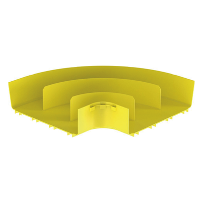 Ángulo Recto a 90º Horizontal, Para Canaletas FiberRunner™ 12X4, Color Amarillo - Imagen 3