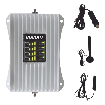 KIT Amplificador de Señal Celular Para Vehículo/ Soporta y Mejora la Señal Celular 5G, 4G LTE/ Múltiples Operadores, usuarios y dispositivos/ Ideal para Vehículo tipo Camioneta, Pick up o Sedán.