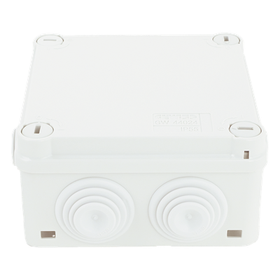 Caja Estanca de PVC Para Derivación y Conexión, 6 Entradas, Tapa con Tornillo de 1/4" de Vuelta, 100x100x50 mm (Área Interna), Uso Exterior IP55, Material que no Propaga el Fuego y Libre de Hálogenos - Imagen 3