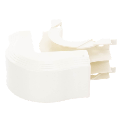 Esquinero exterior, para uso con canaleta T45, Material PVC Rígido, Color Blanco Mate - Imagen 4
