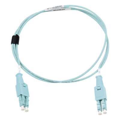 Jumper de Fibra Óptica BladePatch LC-LC Duplex, LS0H, Multimodo 50/125 OM3, OFNR, Color Aqua, 1 Metro