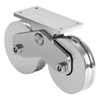 Rueda Doble de 16 cm / Capacidad Para Puertas de hasta 1920 kg / Canal Tipo "U"
