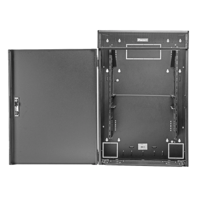 Gabinete de Montaje en Pared TrueEdge™, Con 9 UR para Equipo Activo y 9 UR para Paneles de Parcheo, Fabricado en Acero, Color Negro - Imagen 3