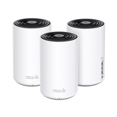 Kit 3 Routers Inalámbricos MESH Interior para Hogar / Doble Banda Wi-Fi 6E AX5400 Mbps / 3 Puerto Gigabit WAN/LAN / 4 Antenas Internas / Administración Mediante la App Deco (iOS, Android) / Protección HomeShield - Imagen 3