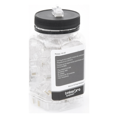 Bote con 100 Piezas de Plug Modular RJ45 Cat6 sin Blindaje, Chapado de Oro a 30 Micras para Durabilidad Extrema - Imagen 7