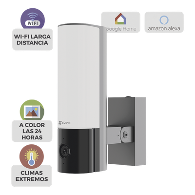 Cámara IP 4 Megapíxel / Wi-Fi / Lampara Integrada / Audio de dos vías / Imágen Nocturna a Color / Detección Humana / Audios Personalizables  / Uso Exterior con Protección