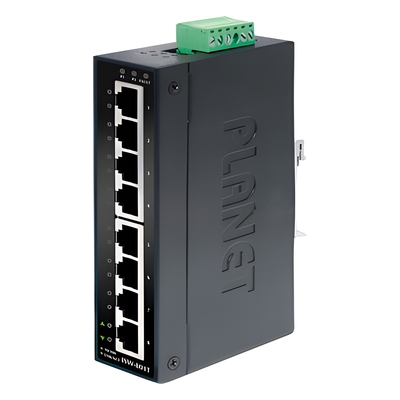 Switch industrial de 8 puertos 10/100Mbps -40~75°C