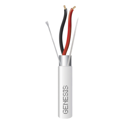 Bobina de 305 Metros (1000 Pies) de Cable 4 x 22 AWG BLINDADO / RISER / Color Blanco / Para Aplicaciones de Audio, Seguridad y Control - Imagen 3