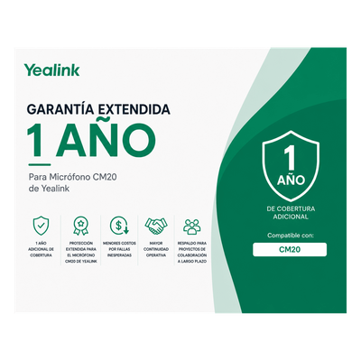 Garantia Extendida de 1 Año para Microfonos CM20 de Yealink