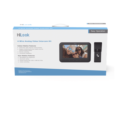 Kit de Videoportero Analógico con Pantalla LCD a Color de 7" / Frente de Calle para Exterior IP65 / Salida de Relevador 
