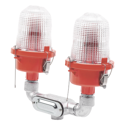 Lámpara de Obstrucción Roja Certificada/ Luz Fija Tipo L-810 Doble LED/ 120 - 240 Vca/ Luz Infraroja - Imagen 4