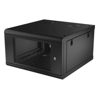 Gabinete de Pared con Puerta Perforada, 635mm de Profundidad, 6U Rack de 19 in, Acero Reforzado
