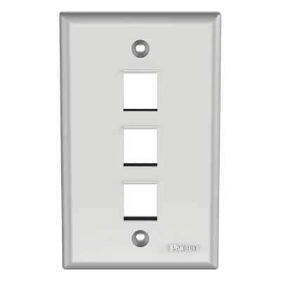 Placa de Pared Vertical, Salida Para 3 Puertos Keystone, Color Blanco - Imagen 3