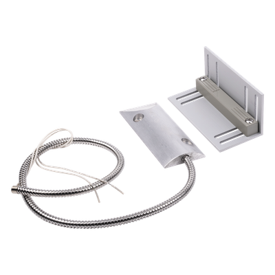 Contacto Magnético para Piso Uso Rudo / GAP 75 mm (3 in) / Cable Blindado 55 cm / Placa de Montaje en L / 12 VCC - Imagen 3