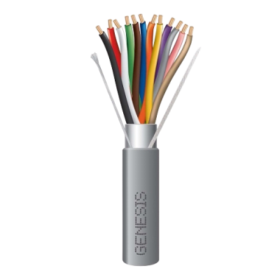 Bobina de 305 m (1000 ft) / Cable para Alarma 12x18 AWG / Blindado / Riser / Gris