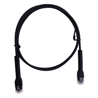 Mini Patch Cord Cat6 Ultra Slim 5 Metros (16.40 Pies) Negro Ahorra Espacio sin Organizadores, con Bota Flexible