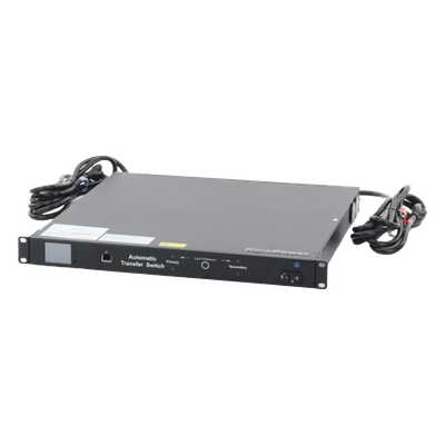 PDU Monitoreable de Transferencia Automática ATS (Fuente Redundante), Con 10 Salidas 5-15R, Enchufes de Entrada NEMA 5-15P, Instalación Horizontal de 19in, 1UR, 15 Amp, 120 Vca - Imagen 4