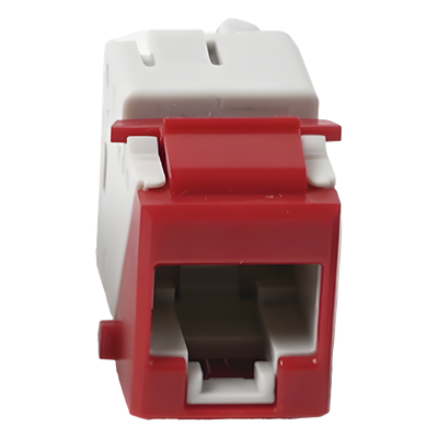 Jack Ultramax Cat6, UTP, Tipo Keystone, Color Rojo, Punch Down