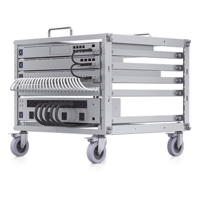 Rack Abierto 6U Compacto y Apilable sin Herramientas para Equipos UniFi, Ensamblaje Toolless, Ruedas con Seguro y Expansión a 12U con Kit de Apilado - Imagen 3