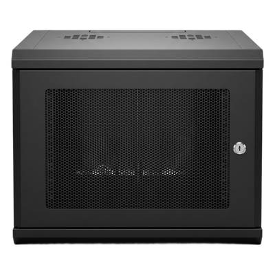 Gabinete Rack 19 Pulgadas / 04 Unidades / Ventilado / Montaje Pared / Acero Calibre 20 / Capacidad 100 kg / Dimensiones 636x606x283 mm (25x23.9x11.1 in)