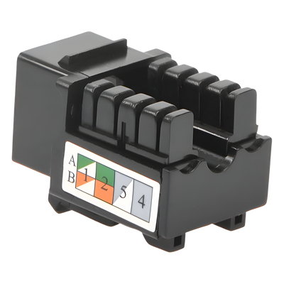 Módulo Jack Keystone Cat5e con Terminación 110 (Punchdown) para Faceplate - Color Negro - Imagen 5