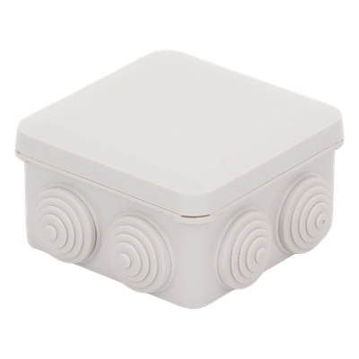 Caja Estanca, Derivación, Conexión de Plástico (89 X 89 X 50 mm) con 7 Glándulas de Goma. Para Instalaciones Comerciales, Residenciales e Industriales. Cerrado a Presión. - Imagen 6