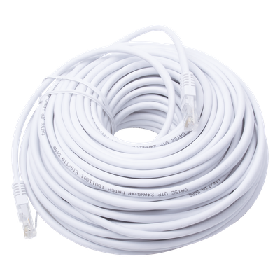 Cable de Parcheo UTP Cat5e - 30 Metros (98.43 Pies) - Blanco