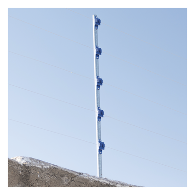 Aislador de Paso Azul Reforzado para Cercos Eléctricos / Aislamiento hasta 18 kV / Resistente a Clima Extremo / Polipropileno y Policarbonato - Imagen 4