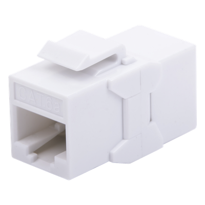 Acoplador UTP Cat6A Hembra RJ45 a RJ45 Hembra Color Blanco