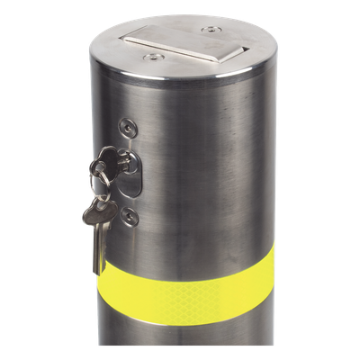 Bolardo Desmontable de Acero Inoxidable de 900 mm de Altura / Ideal para aplicaciones de delimitaciones vehiculares y peatonales - Imagen 3