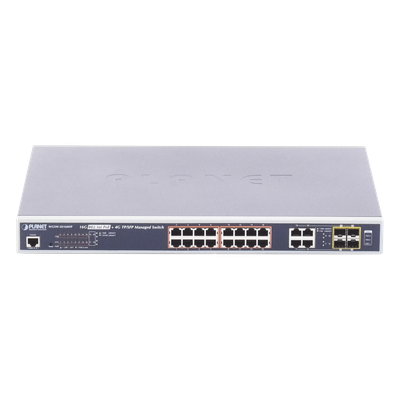 Switch Administrable 16 puertos 10/100/1000 802.3at PoE 230W y 4 puertos GigabitTP/SFP Combo - Imagen 3
