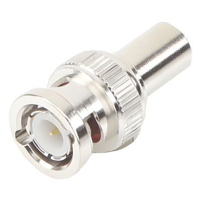 Carga Coaxial Terminal de 75 Ohm para CCTV, 1/2 Watt, en Conector BNC Macho, Níquel/ Oro/ Delrin