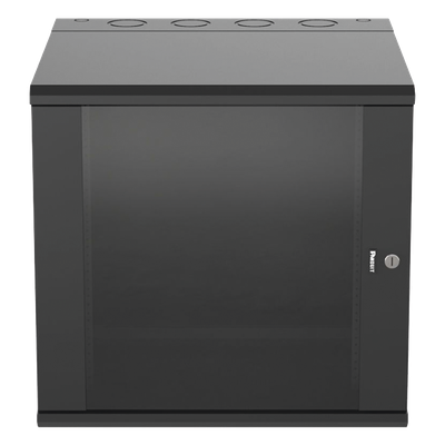 Gabinete PanZone de Montaje en Pared, de 19in, Puerta con Ventana de Seguridad, 12 UR, 635mm de Profundidad, Color Negro - Imagen 4