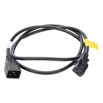 Cable de Alimentación Eléctrica Con Bloqueo de Seguridad, de IEC C19 a IEC C20, 1.8 Metros de Largo, Color Negro, 1 Pieza