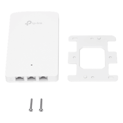 Punto de acceso Omada doble banda 802.11ac, PoE 802.3af/at, MU-MIMO, MIMO 2x2 diseño placa de pared con tres puertos adicionales, soporta hasta 100 clientes. - Imagen 7