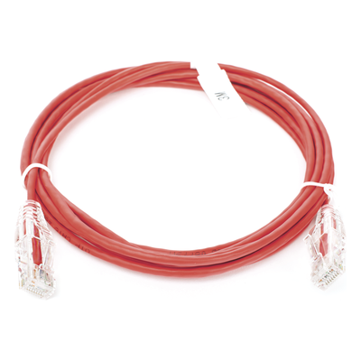 Cable de Parcheo Slim UTP Cat6 - 3 Metros (9.84 Pies) Rojo Diámetro Reducido (28 AWG) - Imagen 3