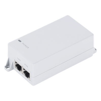 Inyector PoE Pasivo Gigabit de pared para C6x,  de Mimosa, Voltaje de salida  24Vcc. 30 W