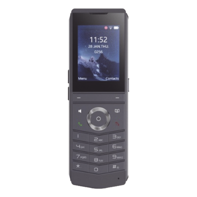 W611W es un teléfono IP Wi-Fi portátil, Resistente, Moderno diseñado para aplicaciones de comunicación móvil. 