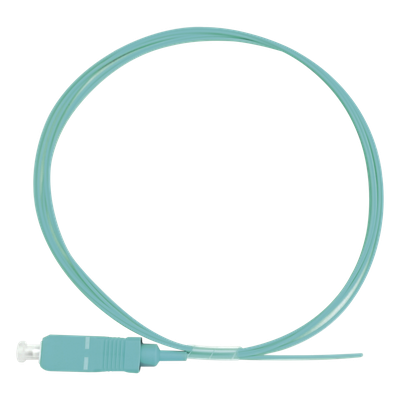Pigtail de Fibra Óptica Simplex SC, PVC, OM3 50/125, Aqua, 1 Metro (3.28 Pies)