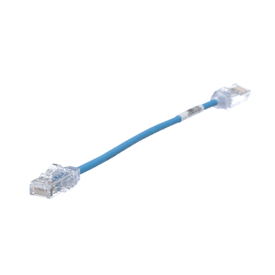 Cable de Parcheo UTP Cat6A, CM/LSZH, Diámetro Reducido (28AWG), Color Azul, 20 cm (7.87 pulgadas). - Imagen 5