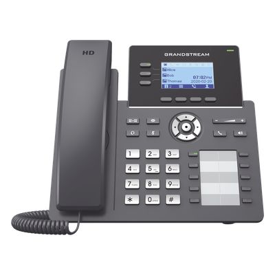 Teléfono IP Grado Operador, 3 líneas SIP con 6 cuentas, 10 botones BLF, puertos Gigabit PoE, codec Opus, IPV4/IPV6 con gestión en la nube GDMS
