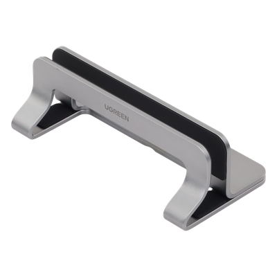 Soporte Vertical para Laptop / Adecuado para escritorio / Anchura Ajustable (12-26mm) / Amplia compatibilidad / Anti-Arañazos / Anti-Deslizante /Ajustable Mediante Tornillos / Color Plata / Aluminio + Silicona - Imagen 8