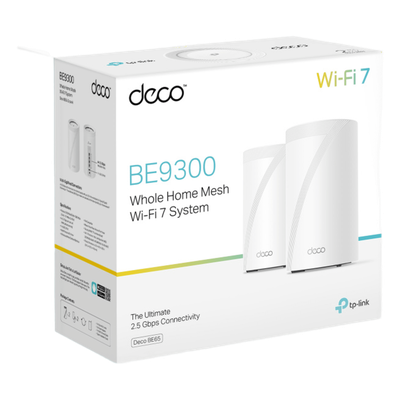 KIT 2 Routers Inalámbrico MESH Interior para Hogar / Triple Banda Wi-Fi 7 BE9300 Mbps / 2 Puerto 2.5 Gigabit WAN/LAN / 4 Antenas Internas / Operación Multi-Link MLO / Administración Mediante la App Deco (iOS, Android) / HomeShield - Imagen 4