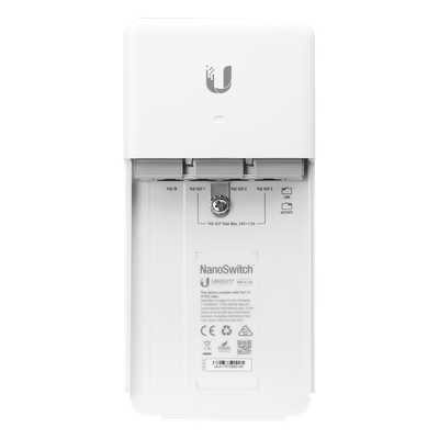 Switch PoE 24 V de Paso para Exterior con 4 Puertos Gigabit (1 PoE In, 3 PoE Out) NanoSwitch - Imagen 3