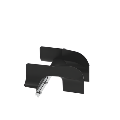 Bajada/Salida de Cables Para Charola Wire Basket, de 4 in, Con Control de Radio de Curvatura, Color Negro - Imagen 4
