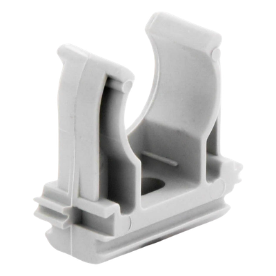 Soporte de presión (Abrazadera), PVC Auto-extinguible, abierto para tubería de 20 mm - Imagen 4