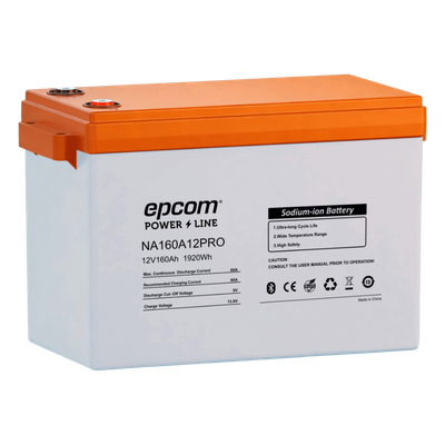 Batería de Iones de Sodio Ciclo Profundo / 12 Vcc 160 Ah / 1920 Wh / 8000 Ciclos / IP65 / Solar, Marina, Respaldo